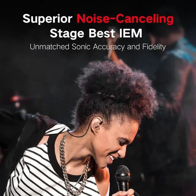 Alt view image 3 of 7 - Xvive T9 in Ear Monitor, Professional IEM Earbuds with Knowles Dual BA Drivers