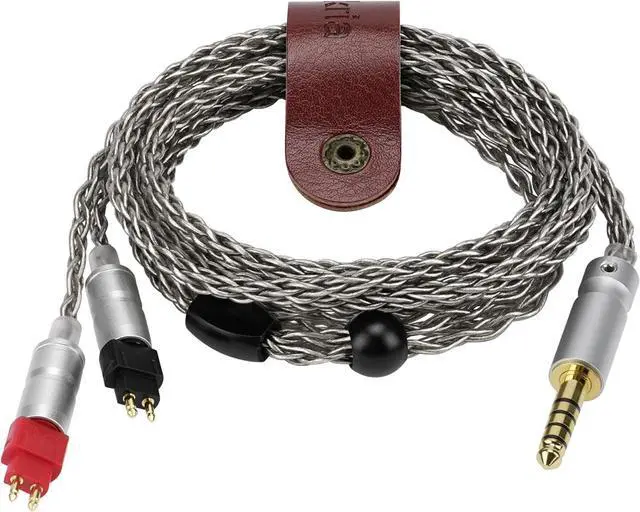 Alt view image 2 of 6 - Geekria Apollo Silver-Plated Copper Upgrade Audio Cable Compatible with Sennheiser HD600, HD650, HD660S2, HD6XX Headphones, 4.4mm Replacement Headphones Cord for Amplifier (4.9ft/1.5 m)