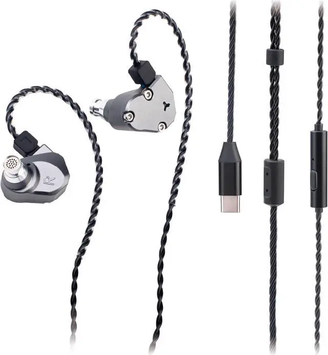 Main image of TINHIFI-C2 Wired Earphones with Micorphone - Mecha Style in-Ear Monitors | Dual Magnetic Circuit & Custom EQ (TypeC Plug)
