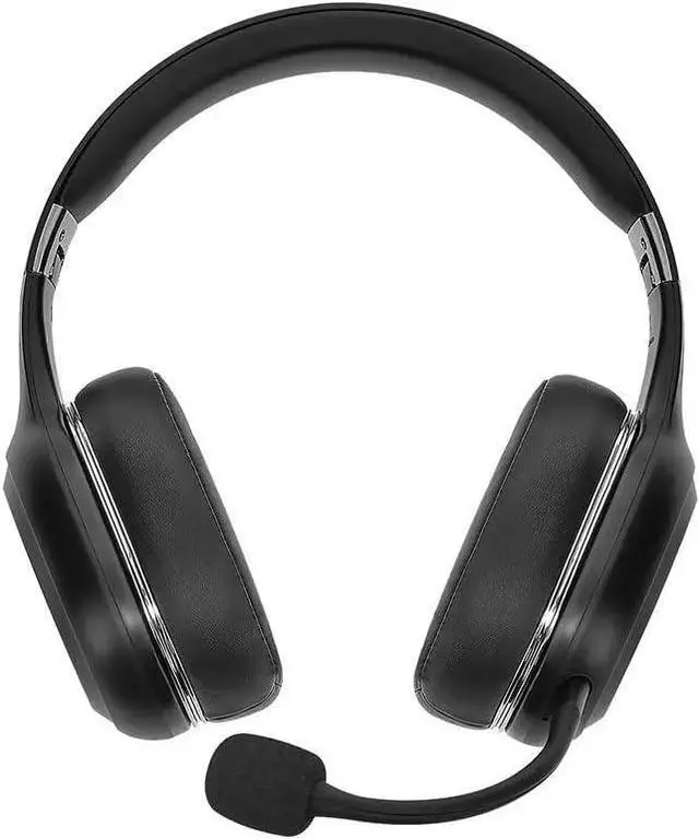 Alt view image 2 of 6 - Monoprice Bluetooth 5.0 + USB Transmitter Wireless Web Meeting Headset - with 3D Stereo Surround Sound and Detachable Boom Mic