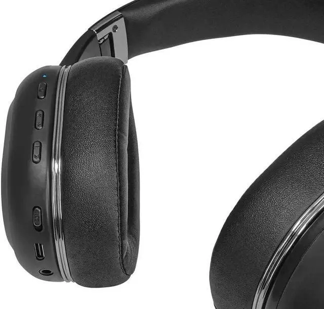 Alt view image 5 of 6 - Monoprice Bluetooth 5.0 + USB Transmitter Wireless Web Meeting Headset - with 3D Stereo Surround Sound and Detachable Boom Mic