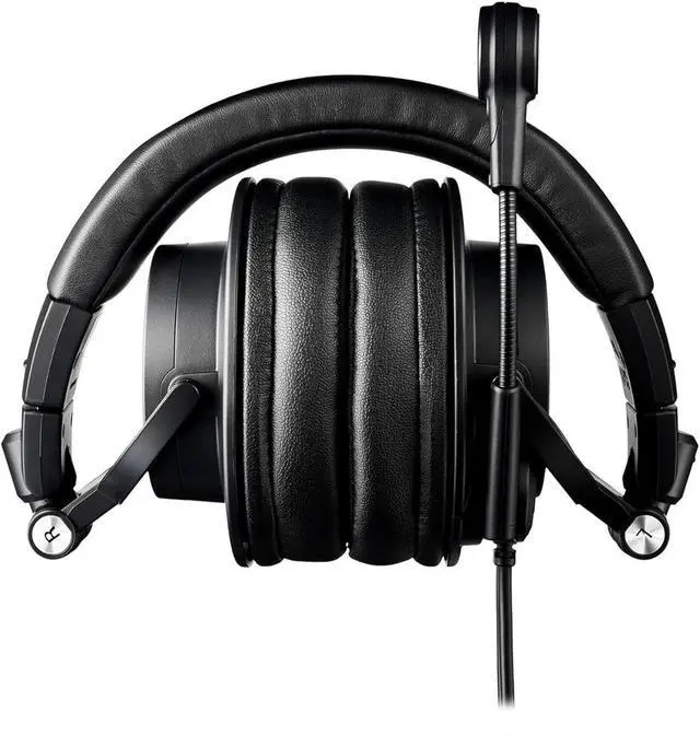 Alt view image 5 of 7 - Audio-Technica ATH-M50XSTS StreamSet Streaming Headset - Black Bundle with Case, Stand, XLR Cable, and Austin Bazaar Polishing Cloth