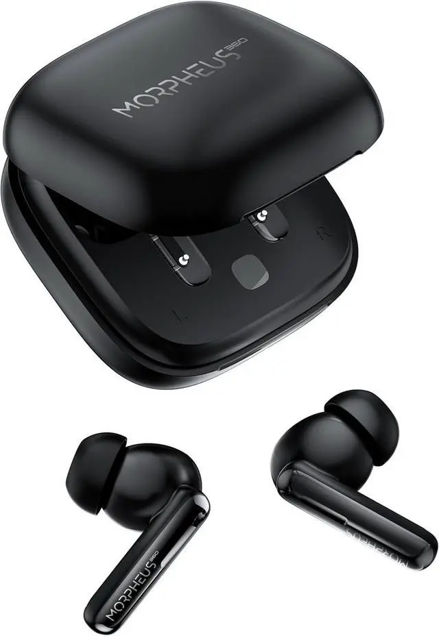 Alt view image 3 of 7 - Morpheus 360 Nemesis ANC Wireless Noise Canceling Headphones TW2750B, Bluetooth in Ear Earphones, Magnetic Charging Case, 30H Playtime, Pure Black
