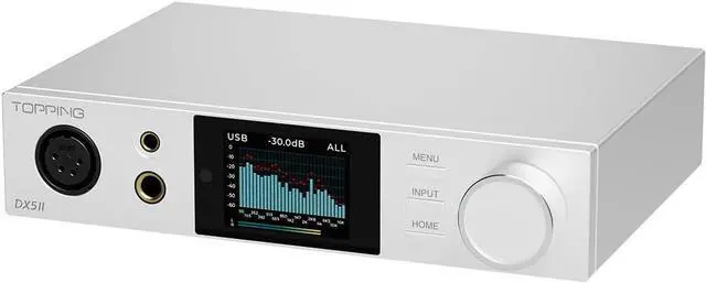 Alt view image 2 of 7 - Topping DX5 II Decoder Dua ES9039Q2M Desktop DAC & Headphone Amplifier (White)