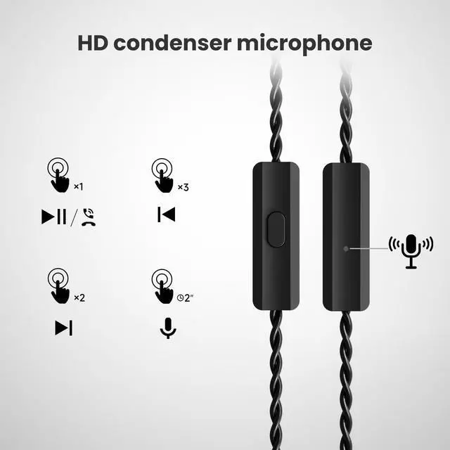 Alt view image 7 of 7 - OneOdio Master 1 in-Ear Monitor Earphones - 1DD+1BA Hybrid Wired Earbuds, Hi-Fi Sound Quality, Wired Headphones for Musician, Gaming, Live Streaming