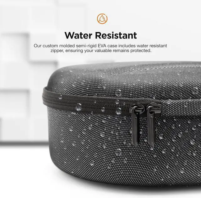 Alt view image 4 of 7 - Hard-Shell Carrying Case for Apple Vision Pro with Protective Headset Bumper (No Camera Interference) EVA Carry Bag for Storage, Travel and Accessories (2 Pc Set)