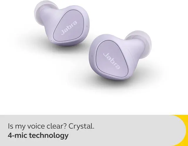 Alt view image 2 of 7 - Jabra Elite 4 - Lilac True Wireless Earbuds Lilac