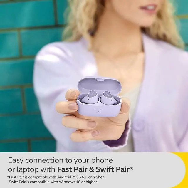 Alt view image 3 of 7 - Jabra Elite 4 - Lilac True Wireless Earbuds Lilac