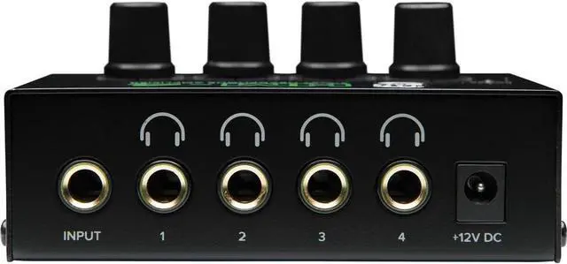 Alt view image 5 of 7 - Mackie HM-4 4-Way Headphone Amplifier, Bundle with TAPH100 Headphones and 1/4" TRS Male Cable
