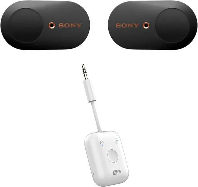 Main image of Sony WF-1000XM3 True Wireless Noise-Canceling Earbud Headphones Bundle (Black) Bundle with Wireless Audio Adapter (2 Items)