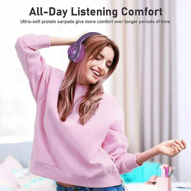 Alt view image 4 of 6 - Wireless Headphones Foldable Headset Compatible with Motorola Moto G Stylus 5G (2025), w Mic Hands-Free Earphones Earbuds Over Ear