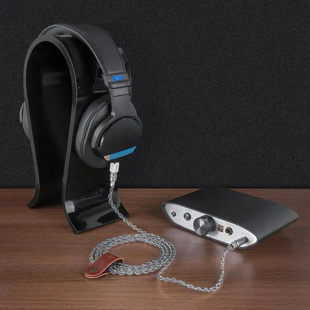 Alt view image 5 of 6 - GEEKRIA Apollo Silver-Plated Upgrade 4.4mm to 3.5mm Audio Cable Compatible with Sony MDR-MV1 MDR-M1 MDR-M1ST Headphones Replacement Cord with Threaded Knob Locking Device (4.9ft / 1.5m)