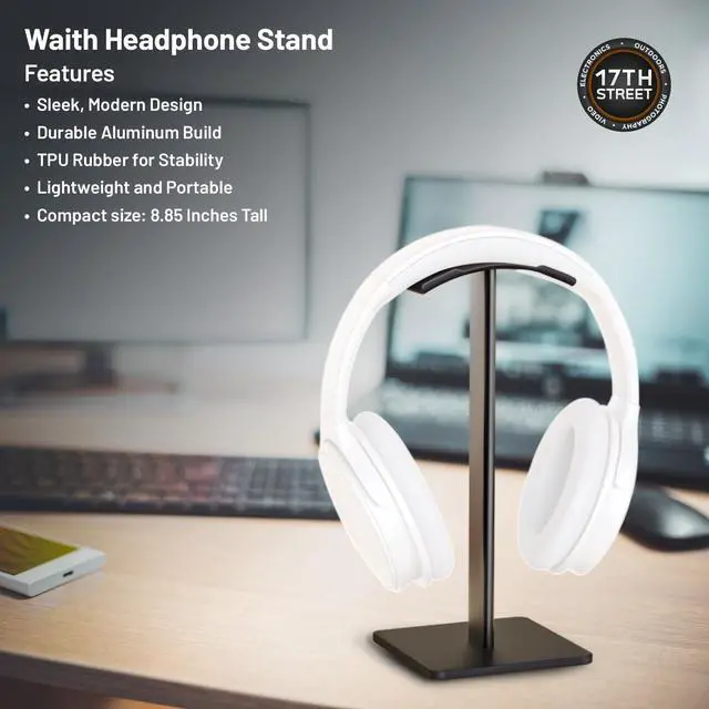 Alt view image 4 of 5 - Atomos StudioSonic Professional Over-Ear Headphones (Black) | Passive Noise Isolation with MHE-325 3.5mm TRS to 1/4" TRS Headphone Adaptor Cable, 25 FT and Headphone Stand (Black) Essential Bundle Set
