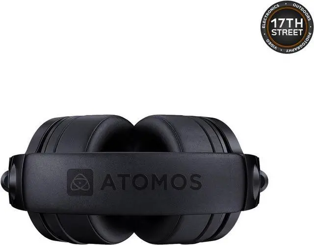 Alt view image 5 of 5 - Atomos StudioSonic Professional Over-Ear Headphones (Black) | Passive Noise Isolation with MHE-325 3.5mm TRS to 1/4" TRS Headphone Adaptor Cable, 25 FT and Headphone Stand (Black) Essential Bundle Set