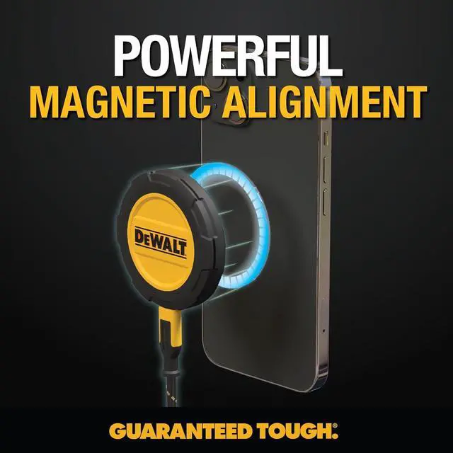 Alt view image 7 of 7 - DEWALT Pro Power Bundle: Bluetooth ANC Work Earbuds with Dial Control + 15W Wireless Wall Charger for iPhone