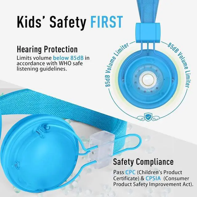 Alt view image 2 of 7 - AILIHEN Kids Headphones Bulk 20-Pack for School Classroom K-12, On-Ear Wired Headsets with Microphone & 85dB Volume Limited & Sharing, 3.5mm Jack for Chromebook, Computer, Laptop (Multicolor)
