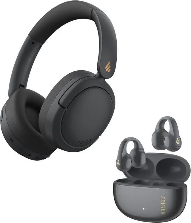 Main image of Edifier W800BT Pro Over-Ear Active Noise Cancelling Headphones & R1 Open-Ear Clip Earbuds - Hi-Res Audio, Fast Charging, Bluetooth 5.4, All-Day Comfort for Work/Travel/Sports