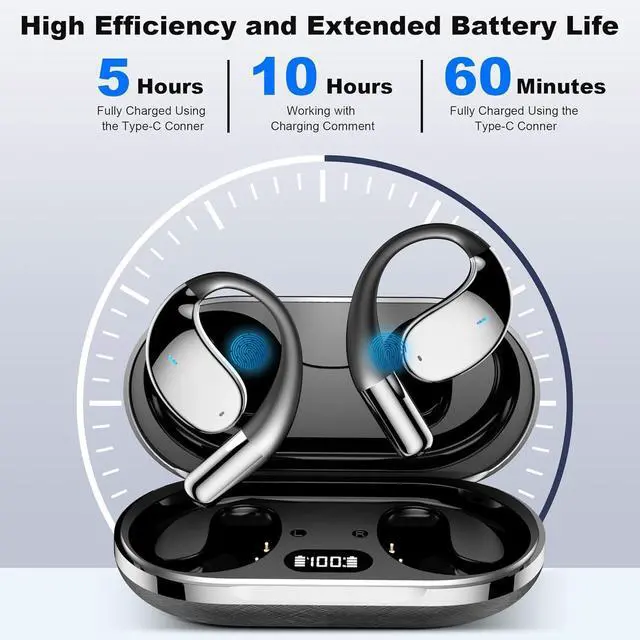 Alt view image 4 of 7 - AI Language Translation Earbuds, Translator Earbuds Real Time with iOS & Android, 144-Language Bluetooth Headphones Translating Device for Travel and Business, Black