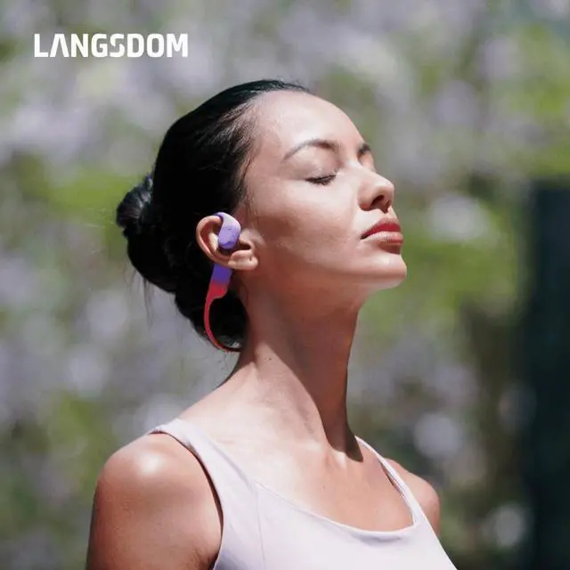 Alt view image 2 of 7 - Langsdom Running Headphones AirWare Pro & The Second Replacement Charging & Data Cable
