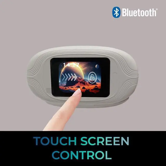 Alt view image 3 of 6 - ADESSO Xtream T6 Open-Ear Bluetooth Earbuds with Touch Screen Charging Case