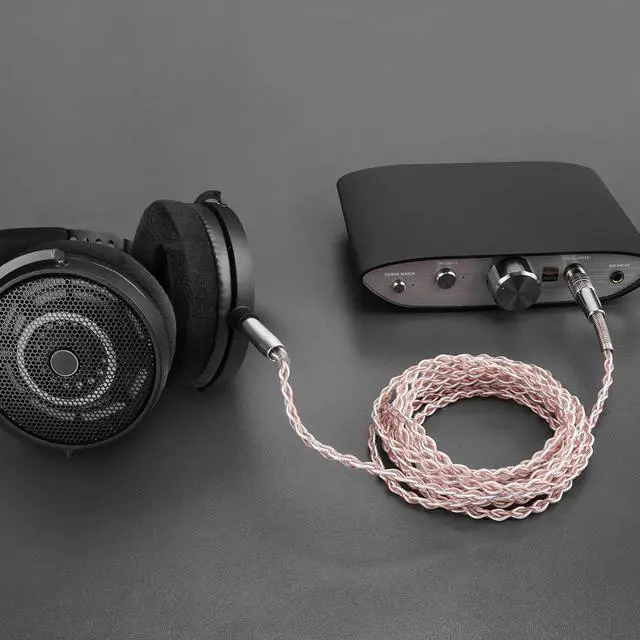 Alt view image 6 of 6 - Geekria Apollo Silver-Plated Upgrade Audio Cable Compatible with ATH-R50x Headphones, 3.5mm (1/8'')/6.35mm (1/4'') to 2.5mm Replacement Headphones Cord for Desktop Amplifier (8.2ft / 2.5m)