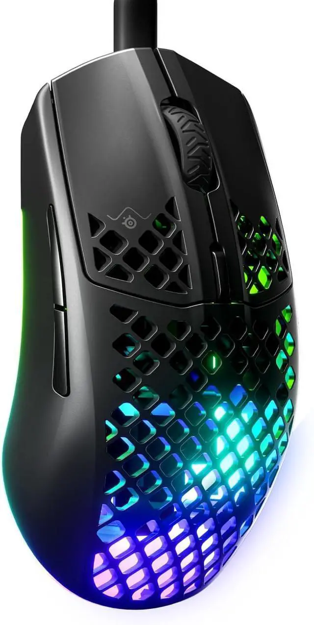 Main image of SteelSeries Aerox 3 - Holey RGB Gaming Mouse - Ultra-lightweight Water Resistant Design - 8,500 DPI TrueMove Core Optical Sensor - Onyx