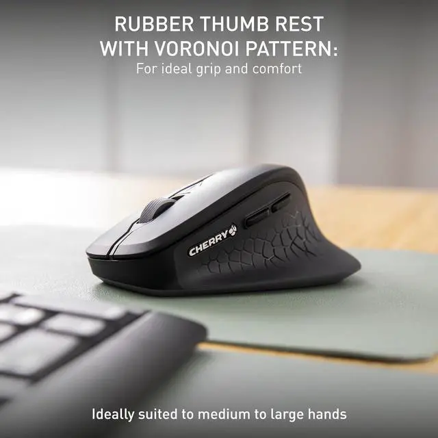 Alt view image 7 of 7 - Cherry Stream Mouse Comfort. Silent Click with Ergonomic Shape and Wireless Freedom.