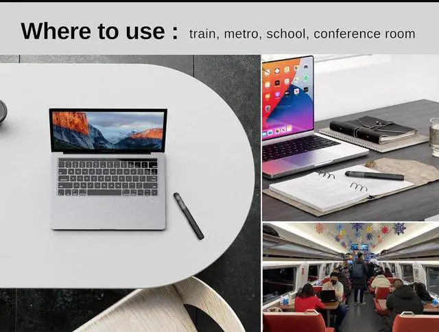 Alt view image 7 of 7 - Plima Pocket Ergonomic Pen Mouse Vertical Mouse,DPI 800/1200/1600 Adjustable,Operate thisin a Pen-Holding Manner,Type-C to USB Cable, Support Windows, Android,Linux, Mac OS(Black)