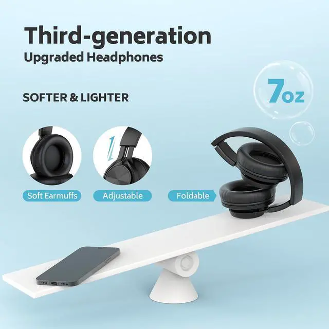Alt view image 2 of 6 - AILIHEN Headphones Wired 12-Pack Bulk for School Students Kids K-12 ClassroomAdjustable, Foldable, Over-Ear Headsets with Microphone HD Stereo Sound 3.5mm Jack for Chromebook, Laptop (Black)