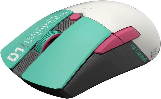 Alt view image 3 of 7 - TUF Gaming Mini Wireless Mouse Hatsune Miku Edition- lightweight, ambidextrous 65g wireless gaming mouse with tri-mode connectivity, 12,000dpi sensor, and 100million-click lifespan mechanical switches