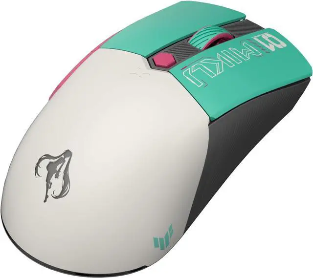 Alt view image 6 of 7 - TUF Gaming Mini Wireless Mouse Hatsune Miku Edition- lightweight, ambidextrous 65g wireless gaming mouse with tri-mode connectivity, 12,000dpi sensor, and 100million-click lifespan mechanical switches