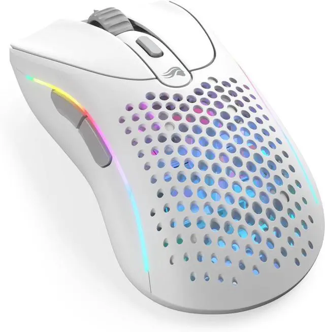 Main image of Glorious Gaming - Model D 2 Wireless Ergonomic Mouse, Superlight 66g, up to 210 hr Battery Life, 26K Optical Sensor, 6 Programmable Buttons, 80 Million Clicks, FPS, MMO, MOBA, Battle Royale (White)