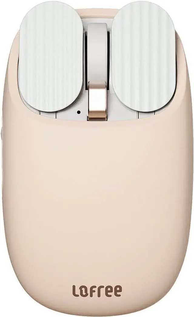 Main image of LOFREE Wavy Chips Dual-Mode Wireless Mouse with 5 Adjustable DPI Levels Compatible with Windows, MacOS, iOS, Android (Milk Tea)
