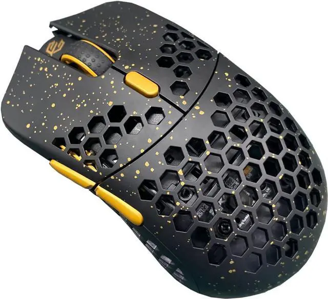 Alt view image 2 of 3 - Gwolves Hati HTS Lightweight Honeycomb Wired Gaming Mouse,~48g,3389Sensor,16,000DPI, Low Latency,Anti-Interference,6Programmable Btns,On-Board Memory,PC/Mac and Laptop (Stardust Golden, HTS - Small)