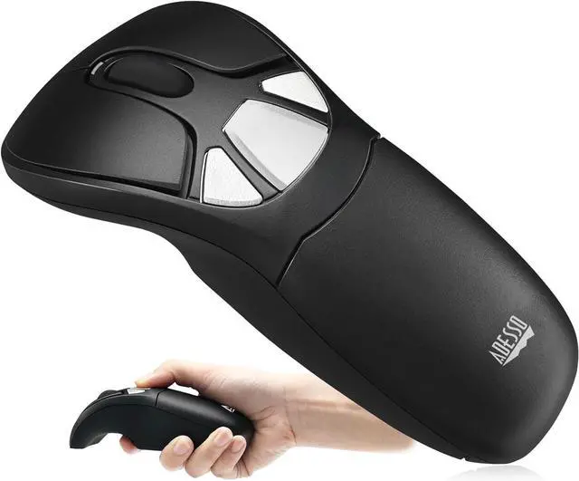 Main image of Adesso iMouse P30 Air Mouse GO Plus USB Wireless Cursor Controler for TV, Projector, Security Camera, CCTV, Desktop, Laptop, Presentation Clicker with Charging Stand