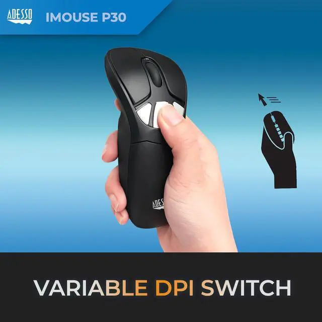 Alt view image 6 of 7 - Adesso iMouse P30 Air Mouse GO Plus USB Wireless Cursor Controler for TV, Projector, Security Camera, CCTV, Desktop, Laptop, Presentation Clicker with Charging Stand