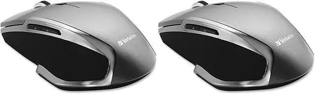 Main image of Verbatim 2.4G Wireless 6-Button LED Ergonomic Deluxe Mouse - Computer Mouse with Nano Receiver for Mac and PC  Black,Graphite (Pack of 2)