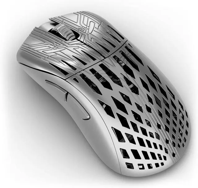 Alt view image 3 of 6 - PWNAGE Stormbreaker Max CF Carbon Fiber Wireless Gaming Mouse 8kHz - 45grams Ultralight Esports Pro Gamer Flawless Xero Custom PAW3950 Optical Sensor 36,000 DPI - 8000Hz - Large Ergo -Platinum