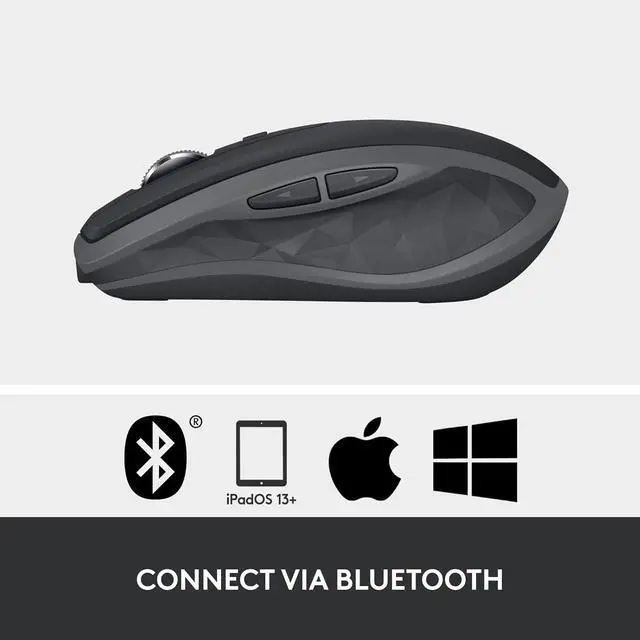 Alt view image 7 of 7 - Logitech MX Anywhere 2S Bluetooth Edition Compact Wireless Mouse, No USB Receiver - Use On Any Surface, Hyper-Fast Scrolling, Rechargeable, Control Up to 3 Apple Mac and Windows Computers and Laptops