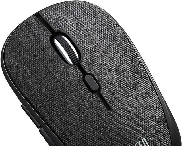 Alt view image 5 of 6 - Adesso Lot of 10 Pcs Multipack iMouse S80B 24Ghz Fabric Wireless Black Fabric Mini Optical Mouse