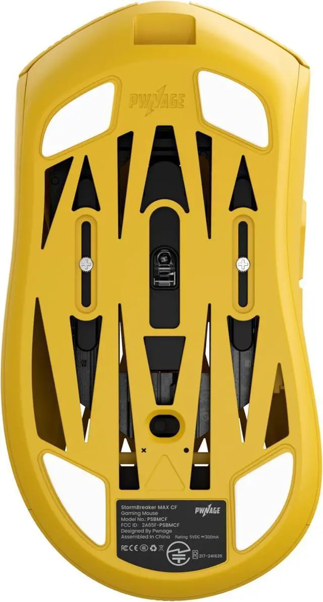 Alt view image 7 of 7 - PWNAGE Stormbreaker Max CF Wireless Gaming Mouse 8kHz - 45grams Ultralight Esports Pro Gamer Flawless Professional Xero PAW3950 Optical Sensor 36,000 DPI - 8000Hz -100% PTFE Large Ergo -Solar Blitz