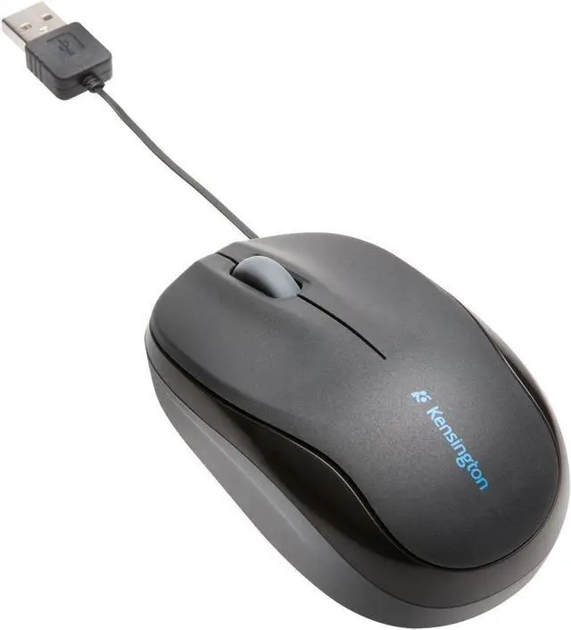 Main image of Kensington Pro Fit Retractable Mobile Mouse for Mac or PC (Black), 2.25w x 4d x 1.5h