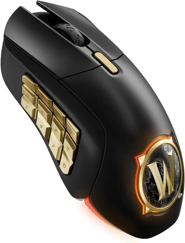 Main image of SteelSeries Aerox 9 Wireless: World of Warcraft Edition  Free in-Game Item  MMO Gaming Mouse  18 Programmable Buttons  Lightweight  Bluetooth/2.4GHz  18K DPI TrueMove Air Sensor