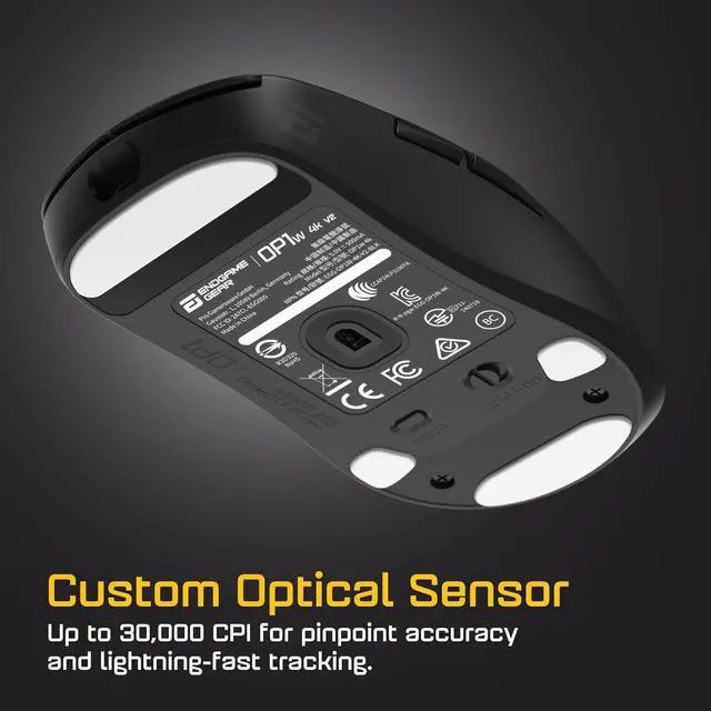 Alt view image 4 of 7 - ENDGAME GEAR OP1w 4k v2 Wireless Gaming Mouse Black  30K DPI Optical Sensor, 4000Hz Polling, Hot-Swappable Switches & Claw-Grip Design