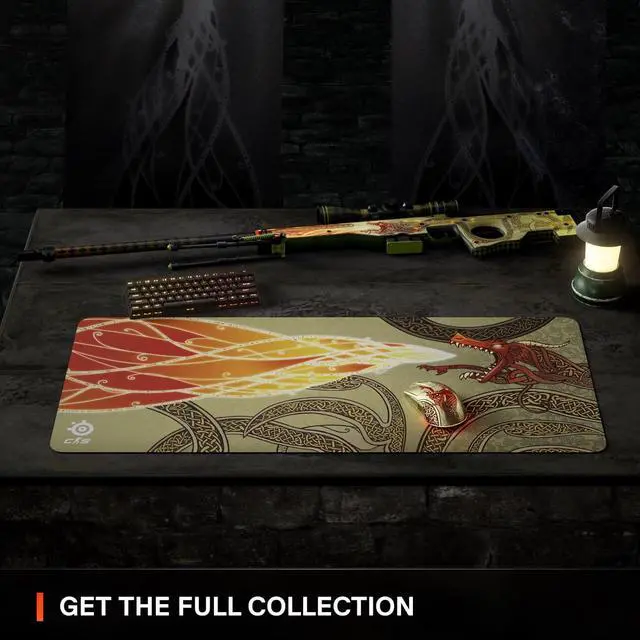 Alt view image 6 of 6 - SteelSeries Wireless Gaming Mouse CS2 Dragon Lore Edition  Counter-Strike  2.4GHz & Bluetooth  18K DPI TrueMove Air Optical Sensor  Up to 200 HR Battery  80M Click Durability
