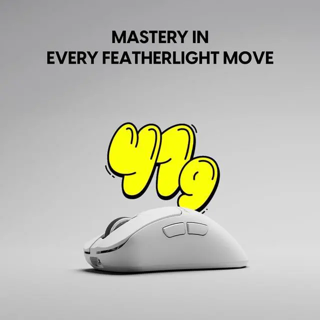 Alt view image 3 of 7 - Pulsar Gaming Gears Xlite Crazylight Wireless Gaming Mouse, Ultra Lightweight 1.45 oz (41g), Optical Switch, 32000 DPI, 750 IPS, XS-1 Sensor, 8k Compatible (Uyuni White)