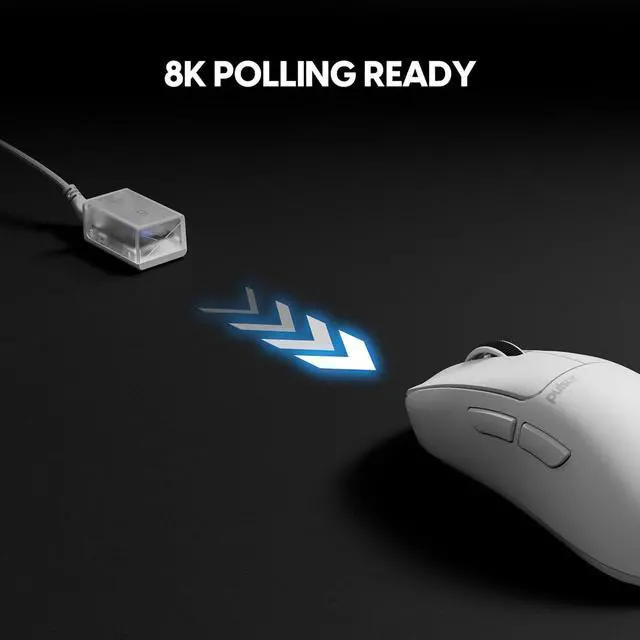 Alt view image 6 of 7 - Pulsar Gaming Gears Xlite Crazylight Wireless Gaming Mouse, Ultra Lightweight 1.45 oz (41g), Optical Switch, 32000 DPI, 750 IPS, XS-1 Sensor, 8k Compatible (Uyuni White)