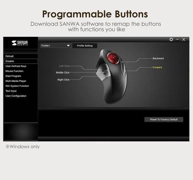 Alt view image 6 of 7 - SANWA Bluetooth & 2.4 G Wireless Ergo Trackball Mouse + Bluetooth Numeric Keypad, Programmable Silent Buttons Roller Ball, Portable Financial Accounting Numpad, Compatible with Mac, Windows, Laptop
