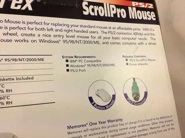 Alt view image 4 of 4 - Memtek 32022382 400Dpi PS2 2-Button Scroll Mouse