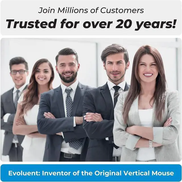 Alt view image 7 of 7 - Evoluent  Inventor of The Vertical Mouse  VMDSW Ergonomic Vertical Mouse Right Hand Small USB Wireless, Sculpted for Comfort, Reduces Wrist Strain, 4 Speeds, 6 Customizable Buttons in Windows